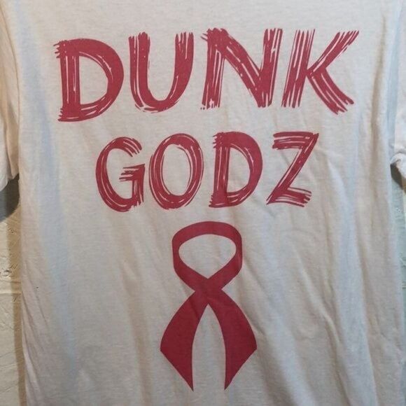 Dunk Godz T-Shirt, Breast Cancer Awareness, Graphic Tee, White, Basketball - Picture 4 of 9